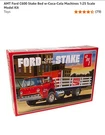 Amt Ford C600 Stake Bed W/coca-cola Machines 1:25 Scale Model Car Kit #1147. Fixed Price $50.00.