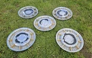 Set Of 1958 Lincoln Premier Accessory 14" Wheel Covers Gold Accents. Fixed Price $629.00.
