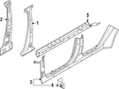 Genuine Nissan Body B-pillar 76530-7JA0A. Fixed Price $384.32.
