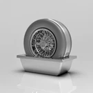 1:64 Chromed Cadillac Continental Bumper Kit With Spare-wheel (set Of Two). Fixed Price $17.00.