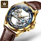 Olevs 6661 Top The Line Skeleton Men's Automatic Mechanical Watch Waterproof. Fixed Price $93.15.