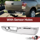 Steel Chrome Rear Step Bumper Face Bar For Toyota Tundra 2007-14 W/ Sensor Holes. Fixed Price $166.99.