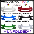 New Front Bumper For 2013-2017 Traverse Painted *choose Your Color* GM1014107. Fixed Price $640.68.