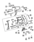 Genuine Mopar Pillar Lower Reinforcement Left 68186473AB. Fixed Price $90.27.