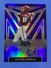 Heston Kjerstad Autographed 2020 Leaf Valiant Purple Refractor BA-HK1 8/25. Fixed Price $13.00.