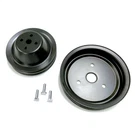 2 Groove Black Steel Pulley Kit, Sbc V8 Short Water Pump. Fixed Price $68.95.