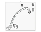 Genuine Mazda Passenger Side Fender Over Rear KB7W-51-W50F-8H. Fixed Price $47.00.