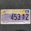 Tennessee License Plate Tag 453 NP2 Great Smokey Mountains Protect National Park. Fixed Price $20.00.
