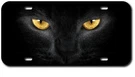 Yellow Eyes Black Cat Vehicle Plastic License Plate Front Auto Us Made Car Truck. Fixed Price $12.63.