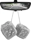 Fuzzy Plush Dice Car Mirror Ornaments Vintage Style 3 Inch Pair Of Square. Fixed Price $8.90.