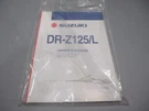 Suzuki Oem Owners Manual 2008 DR-Z125/L 99011-08G55-03A. Fixed Price $19.95.