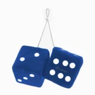 Zone Tech Vintage Pair Car Blue Hanging Mirror 3" Fuzzy Dice. Fixed Price $8.49.