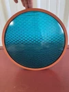 Vintage 12" Green Glass Curved Traffic Light Signal Lens. Fixed Price $19.99.