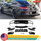 Fits 2015-21 Mercedes C205 C43 C63 Coupe Cabrio Rear Diffuser Black Exhaust Tips. Fixed Price $235.98.