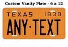 1939 Texas Passenger License Plate Any Text For Auto Car Atv Bike Keychain Etc. Fixed Price $19.99.