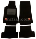 Fiat 124 Spider Abarth Black Floor Mats Set New. Fixed Price $134.00.