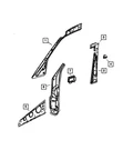 Genuine Mopar Cowl Side Reinforcement Front Right 68009199AA. Fixed Price $32.58.