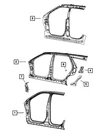 Genuine Mopar C-pillar Reinforcement 68038993AC. Fixed Price $21.27.