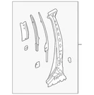 Genuine Gm Driver Side Center Pillar Outer Panel Reinforcement 22789657. Fixed Price $262.56.