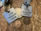 (2) 1981 Delorean Dmc 12 Aluminum Key Pair Of Chain Fobs. Fixed Price $29.95.