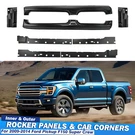 2009-2014 Ford Pickup F150 Super Crew Inner&outer Rocker Panels&cab Corners. Fixed Price $419.99.