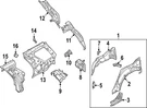 Genuine Nissan Body C-pillar Reinforcement Bracket G5324-6TAMA. Fixed Price $6.49.