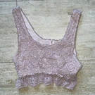 West Seal Lined Lace Crop Tank Top Size M Boho Pink. Fixed Price $12.00.