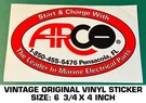 Arco Marine Electrical Parts-vintage Original Vinyl Decal Sticker-start & Charge. Fixed Price $9.42.