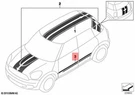Genuine Mini Cooper Jcw One R60 Set Side Stripes Black 51142184358. Fixed Price $128.86.