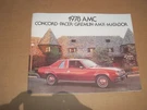 78 Amc Nos Dealer Book Amx Gremlin Matador Pacer Concord. Fixed Price $14.99.