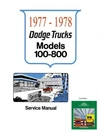 1977 1978 Dodge Truck Shop Service Repair Manual Book Engine Drivetrain Guide. Fixed Price $96.00.