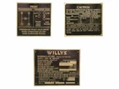 Jeep Gpw Ford Mid Production Brass Data Plate Set G503 Wwii WW2. Fixed Price $27.27.