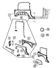 Genuine Mopar Belt Rail Retainer Left 55395627AH. Fixed Price $65.76.