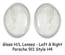 Vw Bug Bus Cal Resto Porsche 911 912 Style H4 Fluted Headlight Glass Lenses Pair. Fixed Price $75.00.