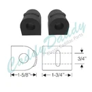 1941 - 1953 Cadillac Front Sway Bar Rubber Bushings (1 Pair) Reproduction. Fixed Price $55.00.