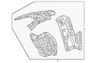 Genuine Honda Body D-pillar 64340-3A0-A00ZZ. Fixed Price $211.90.