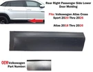 2018-26 Volkswagen Atlas Cross Sport Right Rear Door Lower Molding 3CN854950F9B9. Fixed Price $60.00.