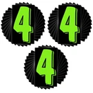 Versa-tags 36 Number Four (4) 7.5-INCH Green And Black Windshield Pricing Num.... Fixed Price $21.11.