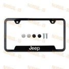 Au-tomotive Gold For Jeep Laser Logo Black Stainless Cut-out License Plate Frame. Fixed Price $37.95.