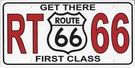 Get There First Class Route 66 Photo License Plate - LPO1031. Fixed Price $24.99.