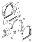 Genuine Mopar A-pillar Reinforcement Right 55372672AA. Fixed Price $178.64.
