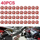 Red 40PCS Jdm Billet Aluminum Fender Bumper Washer Bolt Engine Bay Dress Up Set. Fixed Price $12.49.