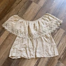 West Seal Cream Off The Shoulder Top Sz Vintage. Fixed Price $15.00.