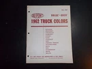 1962 Truck Manufacturers Dupont Paint Chip Samples Gm Dodge Ford Chevrolet Reo. Fixed Price $19.95.