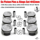 6X Piston Pins & Rings Set 83MM Fit Mercedes-benz Amg S500 W222 W167 M256. Fixed Price $169.00.