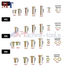 Grade 8.8 Metric Assortment M4 M5 M6 M8 Heavy Duty Bolts And Nuts Kit 907!. Fixed Price $30.83.