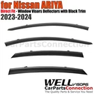 Wellvisors For 2023-2025 Nissan Ariya Rain Guards Window Vent Black Trim. Fixed Price $86.99.