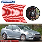 For Mitsubishi Lancer Evo Red Reflective Vinyl Wheel Rim Decal Tape Stripe 20X. Fixed Price $12.88.