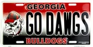 Hangtime Georgia Bulldog PL8 Go Dawgs License Plate. Fixed Price $9.95.