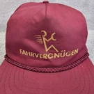 Vintage Vw Volkswagen Fahrvergn Hat Trucker Cap Osfm Slide Adjustable Maroon. Fixed Price $34.99.